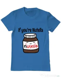 Tricou ADLER barbat If you are nutella Albastru azuriu