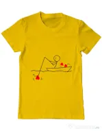 Tricou ADLER barbat Fishing for love 1 Galben