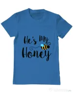 Tricou ADLER barbat He is my honey Albastru azuriu