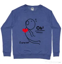 Bluza ADLER barbat Our love story 2 Albastru melanj