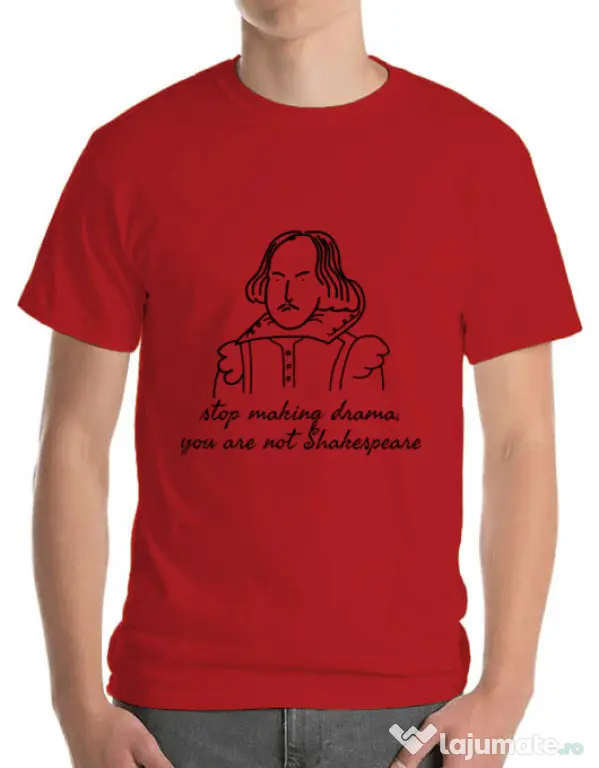 Tricou ADLER barbat Stop making drama Rosu