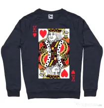 Bluza ADLER barbat King of hearts Denim inchis