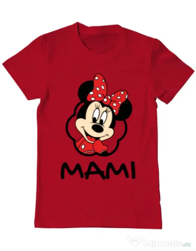 Tricou ADLER barbat Mouse mommy Rosu