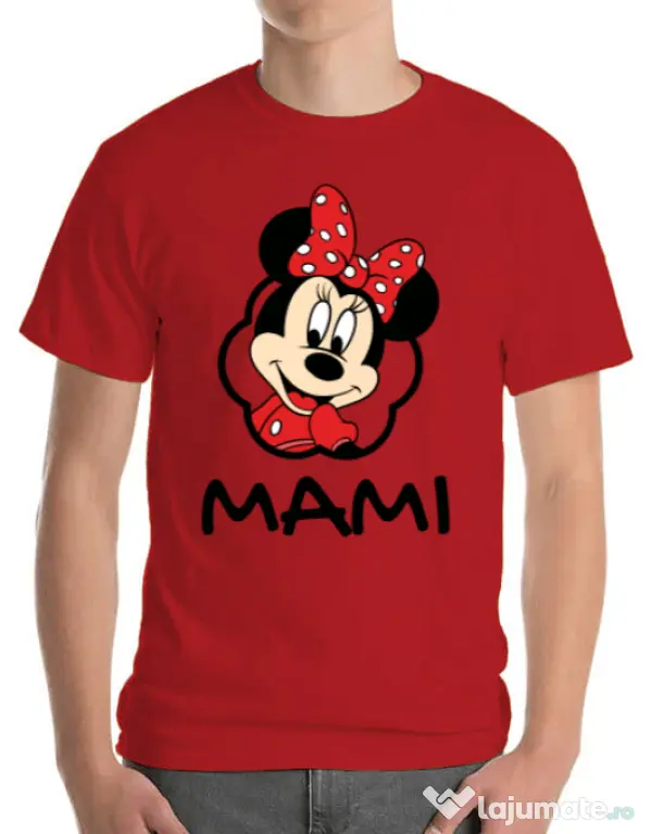 Tricou ADLER barbat Mouse mommy Rosu