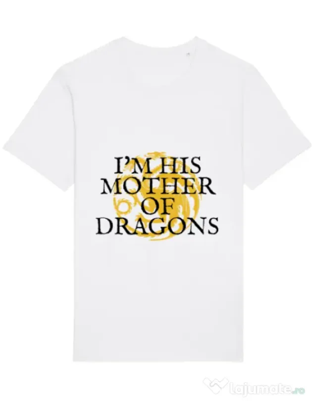 Tricou STANLEY STELLA barbat His mother of dragons Alb