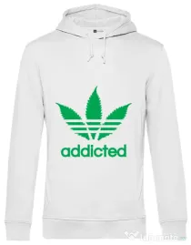 Hoodie barbat cu gluga Addicted Alb