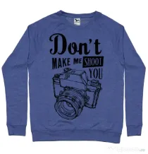 Bluza ADLER barbat Dont make me shoot you Albastru melanj