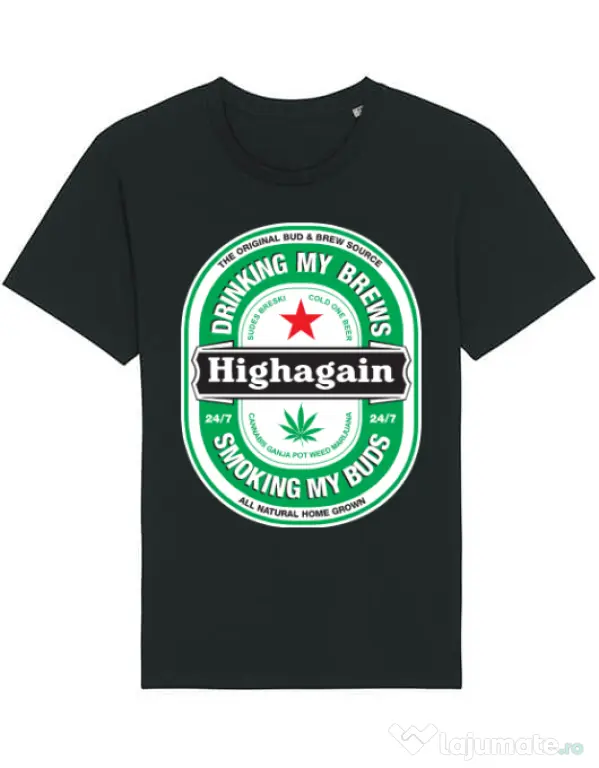 Tricou STANLEY STELLA barbat Highagain Negru