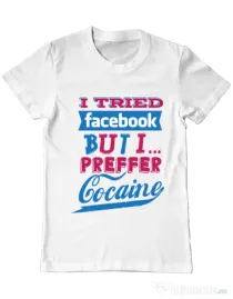 Tricou ADLER barbat I tried Bacebook Alb