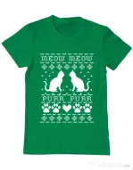 Tricou ADLER barbat Meow purr Verde mediu