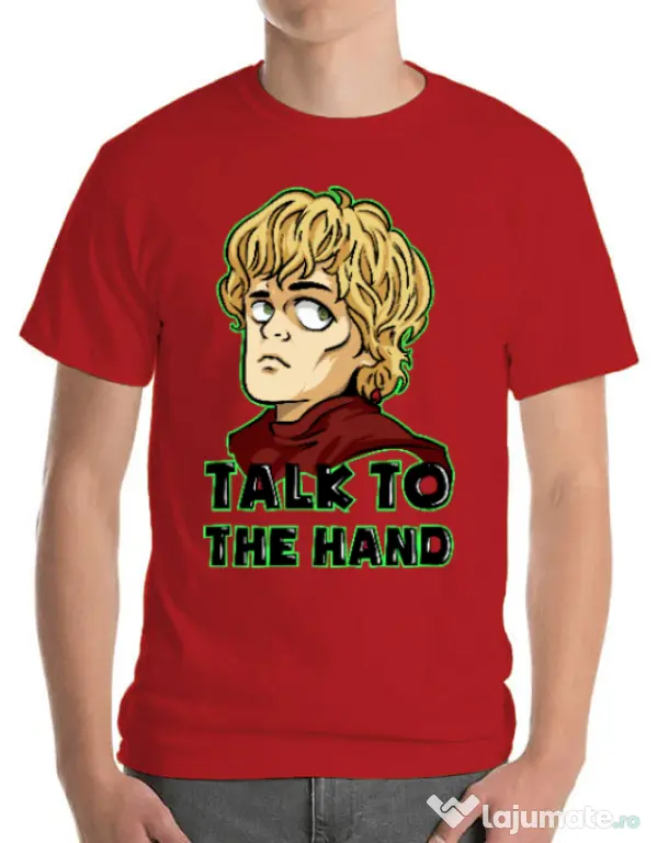 Tricou ADLER barbat Talk to the hand Rosu