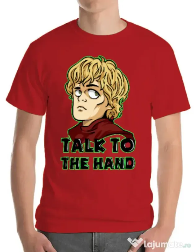 Tricou ADLER barbat Talk to the hand Rosu
