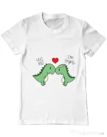 Tricou ADLER barbat Trex love Alb