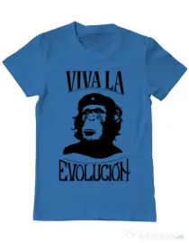 Tricou ADLER barbat Viva la evolucion Albastru azuriu