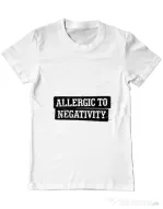 Tricou ADLER barbat Allergic to negativity Alb