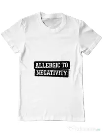 Tricou ADLER barbat Allergic to negativity Alb