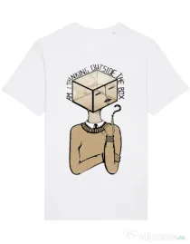 Tricou STANLEY STELLA barbat Am I thinking outside the box Alb