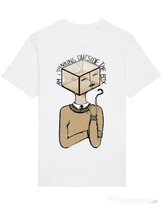 Tricou STANLEY STELLA barbat Am I thinking outside the box Alb