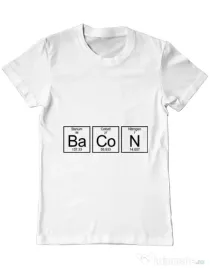 Tricou ADLER barbat Bacon formula Alb