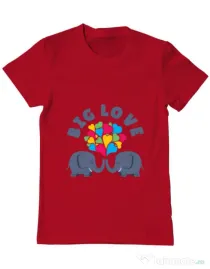 Tricou ADLER barbat Big love Rosu