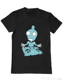 Tricou ADLER barbat Dj robot Negru