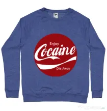 Bluza ADLER barbat Enjoy cocaine Albastru melanj