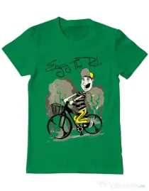 Tricou ADLER barbat Enjoy the ride Verde mediu