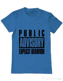 Tricou ADLER barbat Explicit behavior Albastru azuriu