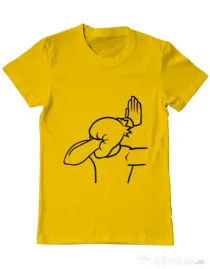 Tricou ADLER barbat Extreme facepalm Galben