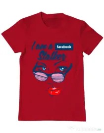 Tricou ADLER barbat Facebook stalker Rosu