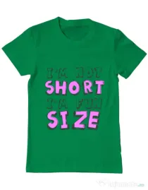 Tricou ADLER barbat I'm not short Verde mediu