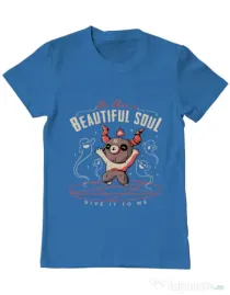 Tricou ADLER barbat Beautiful soul Albastru azuriu