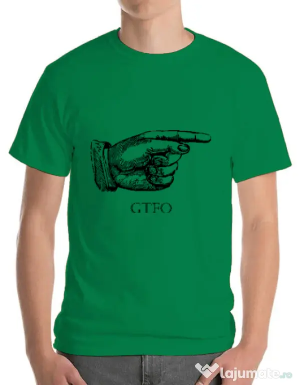 Tricou ADLER barbat GTFO Verde mediu