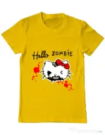Tricou ADLER barbat Hello zombie Galben