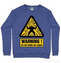 Bluza ADLER barbat I become angry Albastru melanj