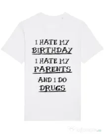 Tricou STANLEY STELLA barbat I hate Alb