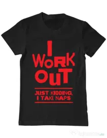 Tricou ADLER barbat I work out Negru