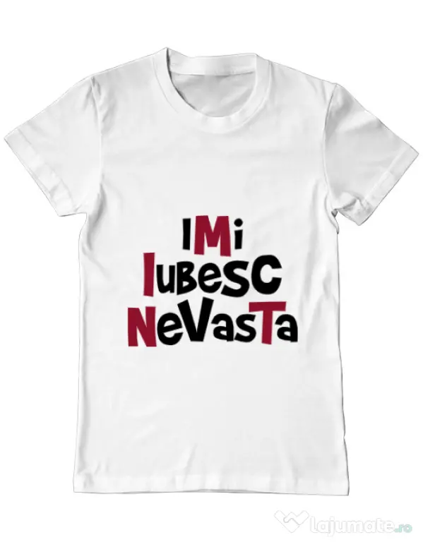 Tricou ADLER barbat Imi iubesc nevasta Alb