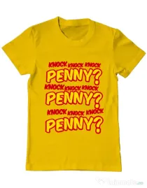 Tricou ADLER barbat Knock Penny Galben