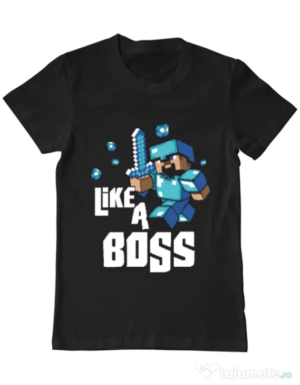 Tricou ADLER barbat Like a boss Negru
