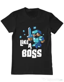 Tricou ADLER barbat Like a boss Negru