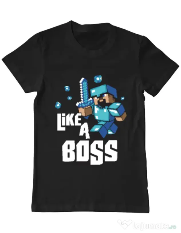 Tricou ADLER barbat Like a boss Negru