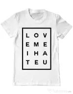 Tricou ADLER barbat Hate u Alb