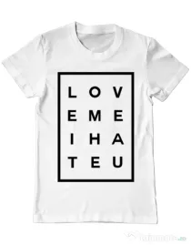 Tricou ADLER barbat Hate u Alb