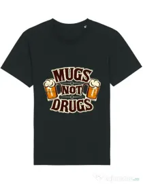 Tricou STANLEY STELLA barbat Mugs not drugs Negru