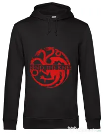 Hoodie barbat cu gluga Bend the knee Negru