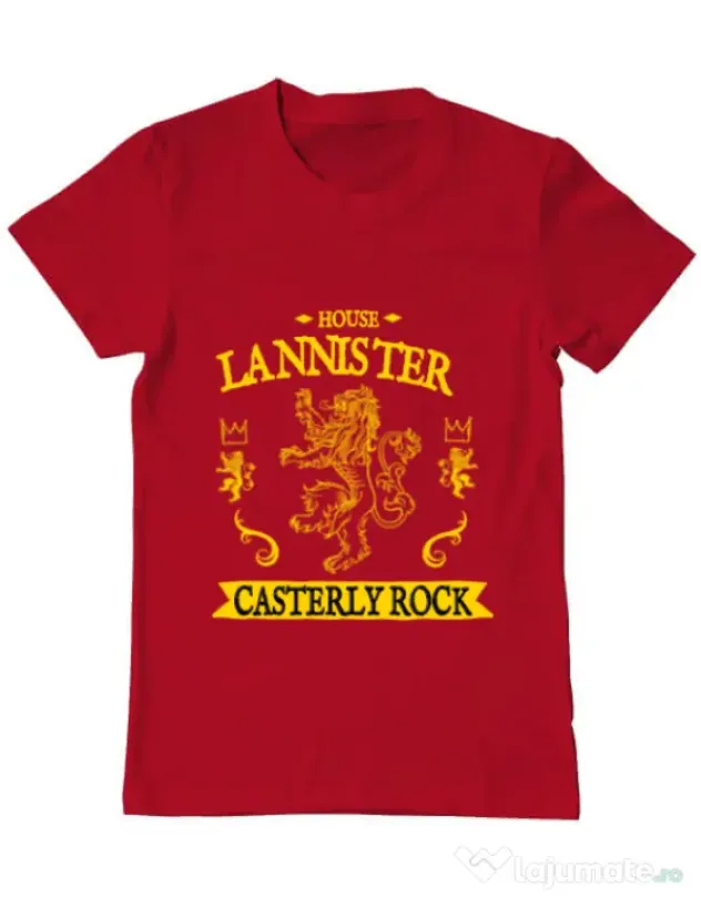 Tricou ADLER barbat House Lannister Rosu