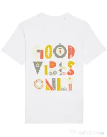 Tricou STANLEY STELLA barbat Good vibes only Alb
