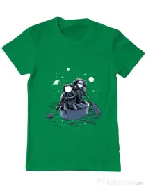 Tricou ADLER barbat Across the galaxy Verde mediu