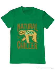 Tricou ADLER barbat Natural born chiller Verde mediu
